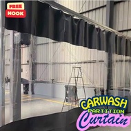 9FEET x 7FEET CURTAIN PARTITION CARWASH and AUTO DETAILING BUSINESS TRANSARENT