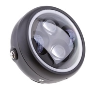 Motorcycle Accessories Modified LED Retro Headlight CG125 GN125 Headlight Harley Angel Eye LED Headl