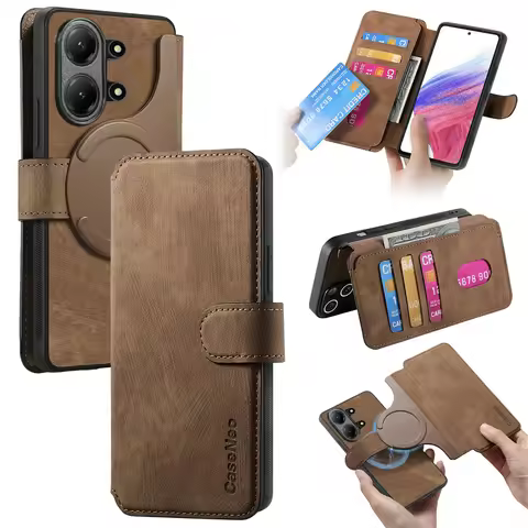For Poco X8 Pro Max F8 Ultra F7 X7 M7 5G Luxury Case RFID Leather 2IN1 Detachable Book Funda Xiaomi 
