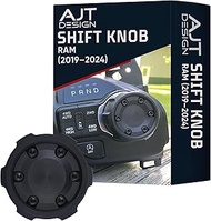 AJT DESIGN Shifter Knob, Compatible with RAM 2019-2024 Dash-Mounted Dial, Black Anodized Aluminum, 2