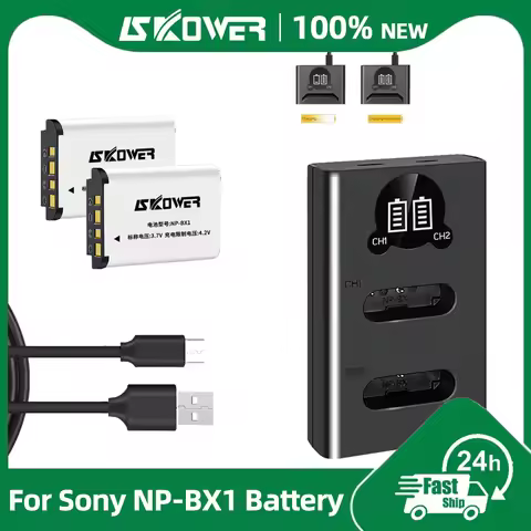 NP-BX1 Battery for Sony Camera ZV-1 II ZV-1F Cyber-Shot DSC-HX80/95 HX400 WX350 RX1 RX1R RX100 III H