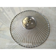 Dapur hud kitchen hood chrome fan grill