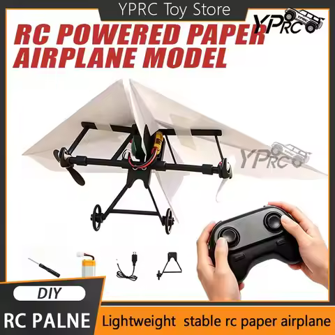 RC Paper Airplane Electric DIY RC Paper Plane Kit Foldable Remote Control Plane Lightweight Stable A