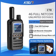 KSUN Walkie Talkie ct8 4g poc intercom Long Range with 1 Year Free SIM Card