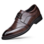 Genuine leather brogue men's point-toe leather shoes business casual shoes versatile breathable wedd