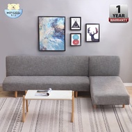 TEDDY KAZUKI 3 Seater Foldable Sofa Bed / L Shape Sofa / Canvas Sofa / 2 in 1 with 1 Year Warranty