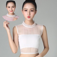 crop top baju t shirt perempuan Boneka renda kolar palsu kolar berdiri kolar wanita kolar palsu hita