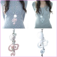 INF Modern Music Note Pendant Necklace Chain Necklace Music Note Neck Jewelry Plastic Texture for Wo