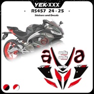 For Aprilia RS 457 Motorcycle 2024-2025 Fairing Shell Decal OEM Copy Metal RS457 Sticker Decal Full 