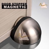 Round Stainless Steel Magnetic Door Stopper | Round Snail Door Stopper | Magnetic Door Stop