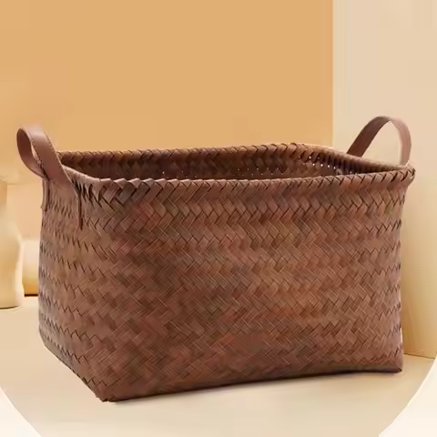 Storage Basket Woven Large Capacity Smooth Outdoor Vegetable Fruit Toys Storage Basket Laundry Picni