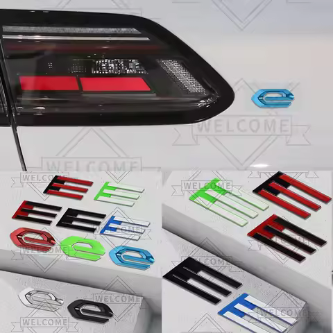 3D Car Stickers EV E Emblem Auto Body Badge Trunk Decal For Peugeot 2008 308 306 5008 208 3008 iOn R