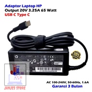 Laptop Charger Adapter Suitable for Type-C USB C-20V 3.25A 65W HP CAS