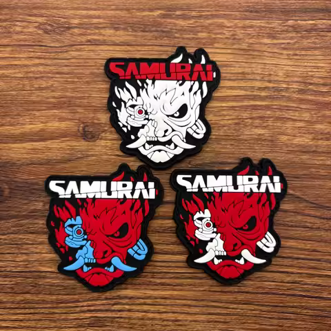A Cyberpunk Pattern Pvc Sticker Morale Patch Badge Patch, with a Glow-In-The-Dark Effect, Used for A