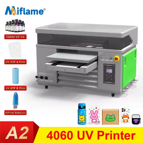 A2 UV Printer For Epson Dual XP600 Printheads UV Flatbed Printer For Wood Metal Acrylic UV DTF Print