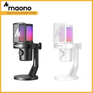 MAONO DM40 PRO AI Wireless Desktop Microphone with RGB for Gaming in Black/White