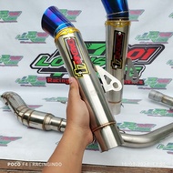 Stainless Canister Daeng Sai4 Muffler Open pipe 1Set big elbow 51mm Tmx 125 155 Dl 150 Russsi tc 125 150 Euro Viperman 150