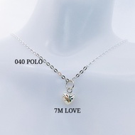 💥HARGA KILANG💥 925 Sterling Silver "3D Shining Love-Heart Necklace Set" (PROMO Set Rantai Leher+Loket) 925銀愛心鏈墜項鏈組