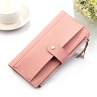 New Ladies Long Wallet Multi-Card Slot Handbag Tri-Fold Buckle Coin Purse Zipper Money Clip Can Stor