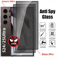 12 ชิ้น หน้าจอกันรังสี 6.9 นิ้ว สำหรับ Samsung Galaxy S24 Ultra S25 Ultra, แก้วกันรังสี 9H เงา พร้อม