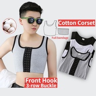 Front Hook Sports Breast BinderBandage Chest Breast Tank Top Corset Front&Back Bandage