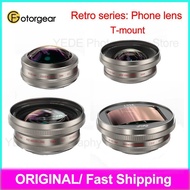 Fotorgear T-mount Phone Lens Retro series 8mm Fisheye 16mm Wide-Angle 75mm Macro 60mm Portrait Mobil
