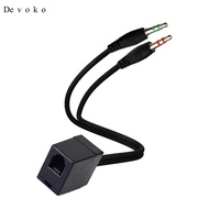 [Devoko] Professional RJ9 4P4C Female to 3.5mm Male Adapter Cable 35cm Converter