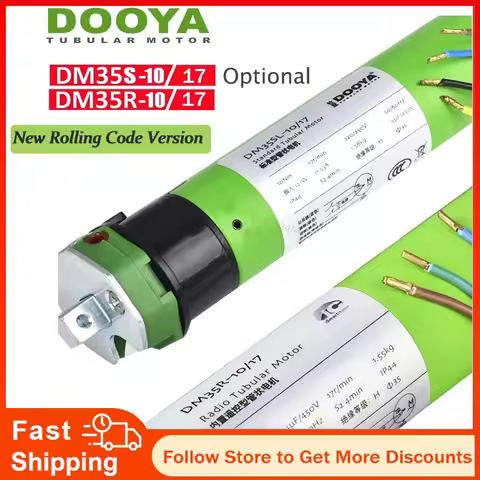 Dooya Tubular Motor DM35R 10/17 DM35S 10/17 4-Wire Motor for all kinds rolling blinds,220V/230V 50/6