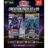 YU-GI-OH TRADING CARD GAME CREATION PACK 07 AND 09 ENGLISH EDITION SOLD PER PACK/5CARDS