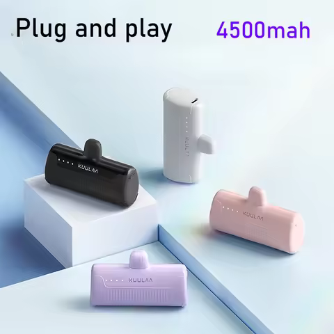 4500mAh Mini Power Bank with Type-C/Lighting Plug for Iphone12 13 14 Xiaomi MIX FOLD Samsung Backup 