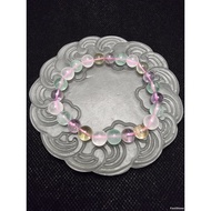 Quarzt Crystal Stone Bracelet 5 Elements Element Bracelet 8mm F433