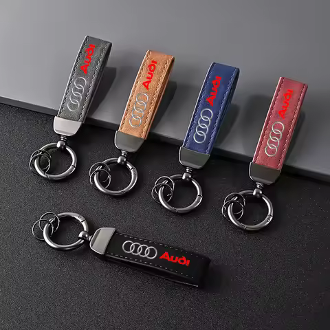 High quality Car Keychain Gifts Leather Keyring For Audi Sline A3 A4 B8 8P B9 8V B6 A5 B7 A1 A6 C6 Q