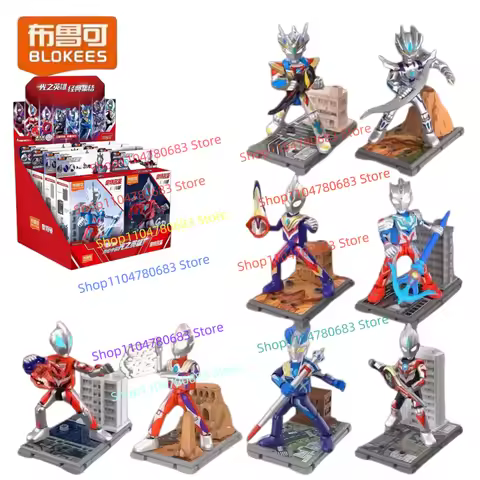 BLOKEES Ultraman Building Block Minifigures Vol.3 Light Heroes Zero Geed Z Delta Rise Claw Tiga, Ass