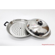 Wajan Multifungsi Zebra Stainless / Wajan Anti Lengket / Wok Zebra / Wajan Kukus Anti Lengket / 5Ply