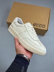 愛步ECCO BIOM板鞋米白色真皮牛皮鞋