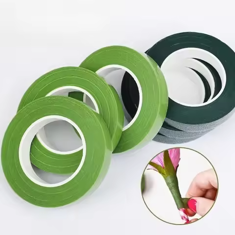Floriculture Tape 1.2cm 25 yards Green Tape for Crepe Paper DIY Flowers Bandage Floral Materials Bou