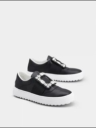 Roger Vivier Very Vivier鑽扣皮革運動鞋 Very Vivier Strass Buckle Sneakers in Leather