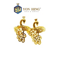 Cincin Peacock Design India Saiz 16.5 18 Emas 916 Yon Hing