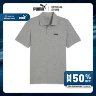PUMA BASICS - Essentials Small Logo Pique Polo Men สีเทา - 68676203