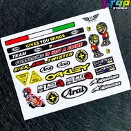 สติ๊กเกอร์ติดหมวกกันน็อคโฮโลแกรมสำหรับ EVO/LS2/Arai/SHOEI/46 Rossi/ 93 Marquez/Monster Energy/Red Bull