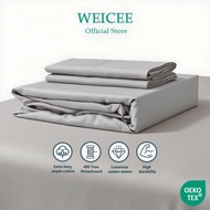 WEICEE ผ้าปูที่นอน Plain Bedsheet มี3ฟุต/3.5ฟุต/5ฟุต/6ฟุตผ้าปูที่นอนกันไรฝุ่น รัดมุมรอบเตียง360องศา