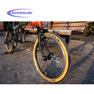 KOJAK Bike Tire Tyre 16X1 1/4 Yellow Edge SCHWALBE 16 inch 32-349 For Brompton Pike United Trifold Folding Bicycle