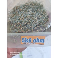 10 pcs resistors 1/4 watt value 5k6 ohm