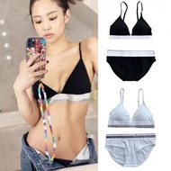 Woman Letter Lingerie Sport Underwear Comfortable Bra and Panty 2 Pieces Set Sexy Seamless Beauty Back Vest Briefs
