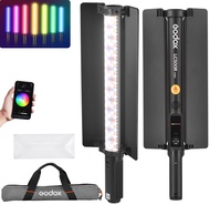 LC500R Mini Handheld RGB Tube Light, 2500K-8500K RGB Stick Light with Barndoor&Soft Diffuseur, 20W 3