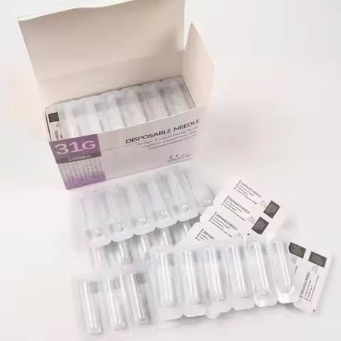 100Pcs/box 31G 4mm 8mm 13mm Disposable Needle Sterile Steel Tip Needle Small Painless Injector Micro