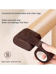2卷/套椅腳墊，減少噪音，防滑，耐磨，適用於桌腿、椅子和凳子的家具保護套