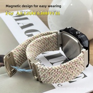 Magnetic Extended Nylon Strap for Caso AE1200 AE1300WH Watch Modification