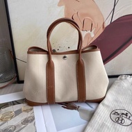 HERMES Garden Party30 花園包 銀扣