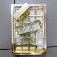 Chocolate Gold Color Box Gift Box with 2 , 3 , 16 , 24 cavity with transparent cover